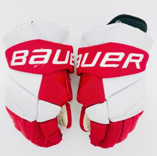 Boston University Bauer Vapor Hyperlite Hockey Gloves-14"-Single Layer Palm