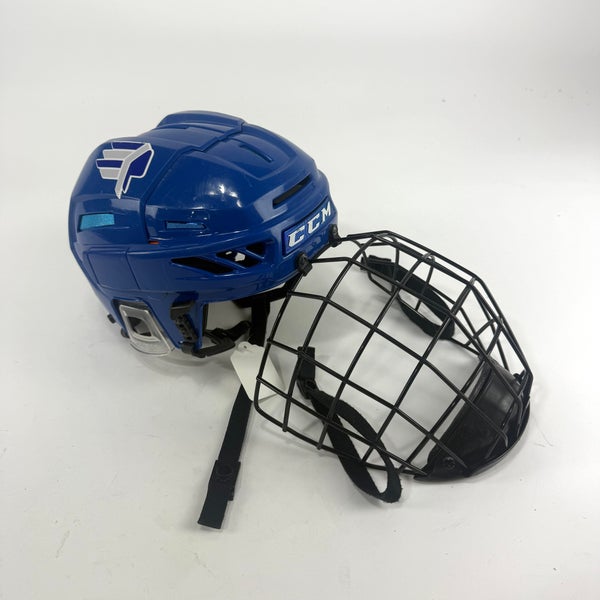 Used Royal Blue CCM FitLite 3DS Helmet with Cage | Sr Medium | D211