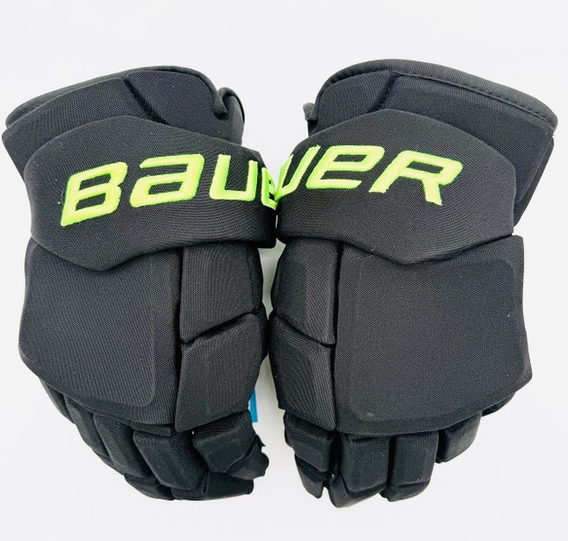 New Dallas Stars BLACKOUT Bauer Supreme Mach Pro Hockey Gloves-15"-Single Layer Palm