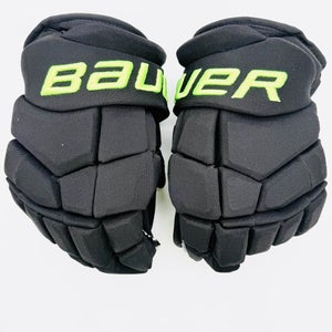 Nearly New Dallas Stars BLACKOUT Bauer Supreme Ultra Sonic Pro Hockey Gloves-14"-Single Layer Palm