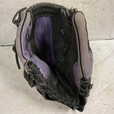 Used Wilson Cat A0440 CT115 RH Throw Fastpitch Gloves Black And Purple 11 1/2" 11855-S000187727