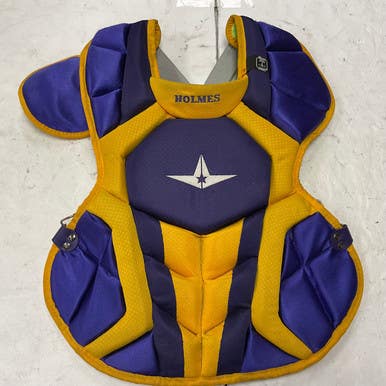 Used All-Star CPCC1216S7X Catchers Chest Protector Purple And Gold Adult 11855-S000187902