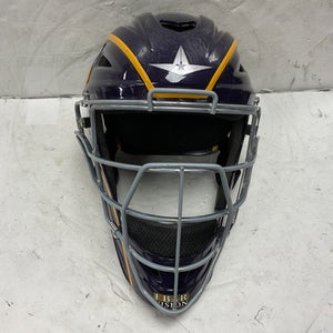 Used All-Star MVP2500-1 Catchers Helmet w/Mask Purple And Gold LG 11855-S000187897
