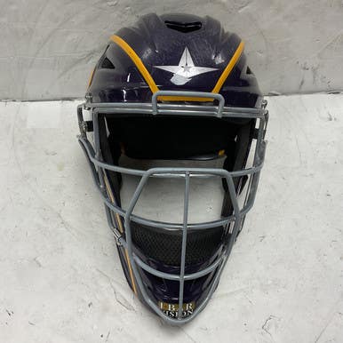 Used All-Star MVP2500-1 Catchers Helmet w/Mask Purple And Gold LG 11855-S000187897