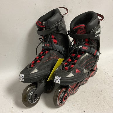Used K2 FIT 80 Senior Rec Fitness Skates Black Senior 9.5 11855-S000187880