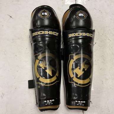 Used Koho 4440 Senior Shin Guards Black And Gold 16" 11855-S000187859