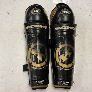 Used Koho 4440 Senior Shin Guards Black And Gold 16" 11855-S000187859