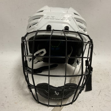 Used Bauer REAKT 155 Helmet Cage Combo White SM 11855-S000187840