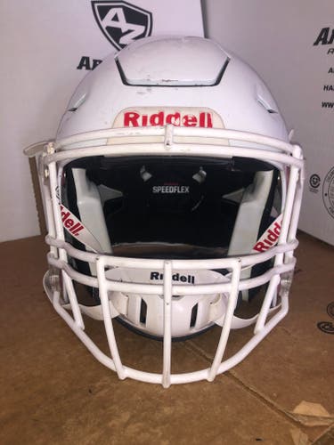 USED RIDDELL FLEX ADULT HELMET - MEDIUM - METALLIC WHITE