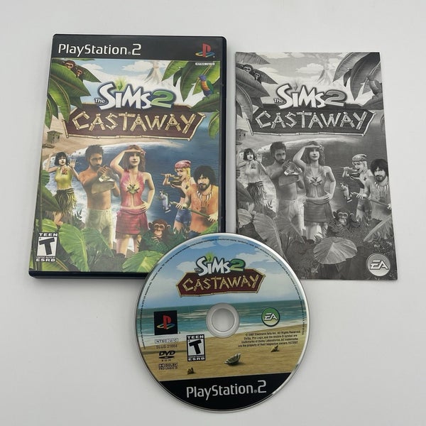 The Sims 2: Castaway (Sony PlayStation 2 PS2, 2007) Complete CIB W/ Manual