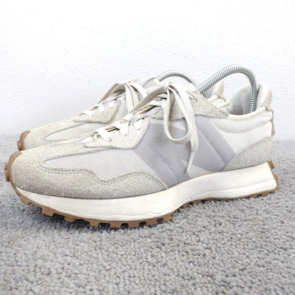 New Balance 327 Mens Size 8.5 Running Shoes Low Top Suede Sneaker Off White Gray
