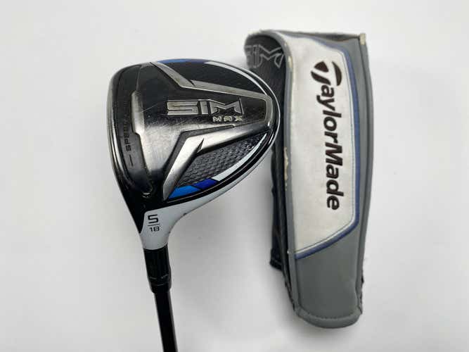 TaylorMade SIM MAX 5 Fairway Wood 18* Fujikura Ventus Blue 5R Regular LH HC