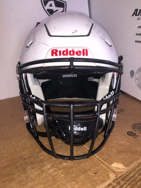USED RIDDELL FLEX ADULT HELMET - LARGE - METALLIC WHITE
