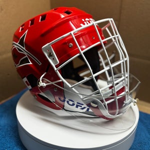 VINTAGE RED JOFA ARTURS IRBE HOCKEY GOALIE MASK RARE JOFA DANGLER