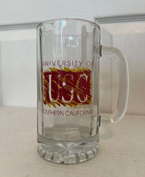 USC Trojans Beer Mug 16oz Glass University of Southern California Football
