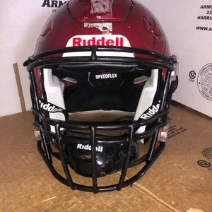 USED RIDDELL FLEX ADULT HELMET - MEDIUM - PEARL CARDINAL