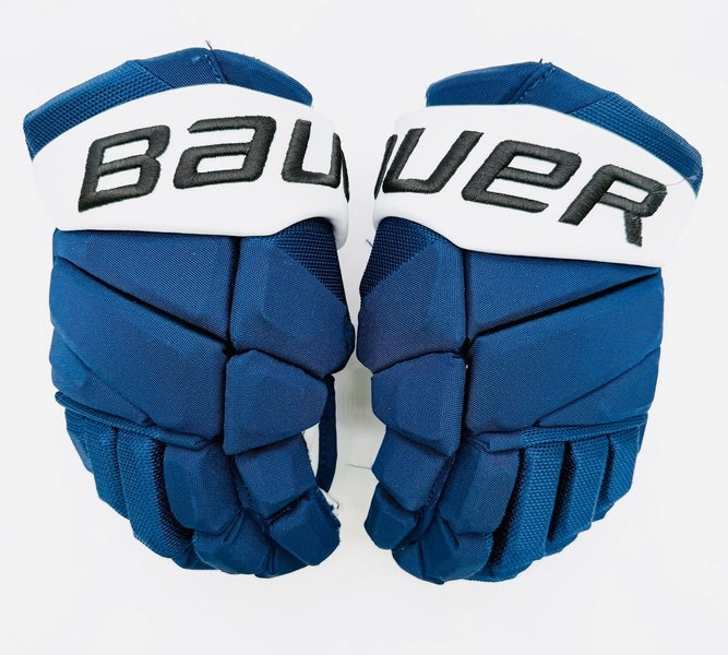 Bauer Vapor Hyperlite Hockey Gloves-13"-Grey Clarino Palms-Custom Short Cuffs