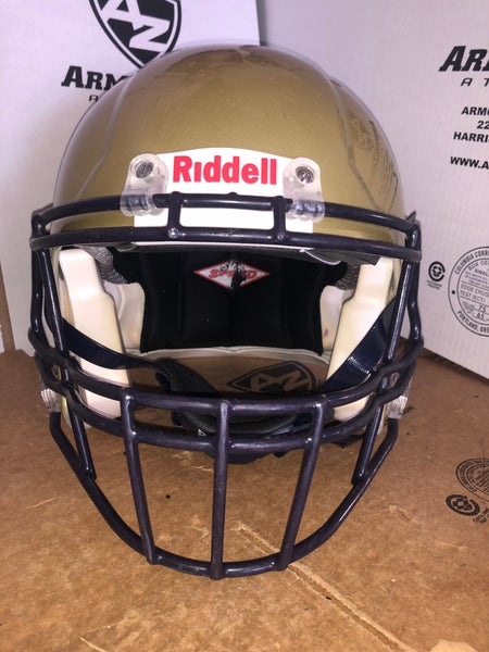 USED RIDDELL ADULT SPEED FOOTBALL HELMET - LARGE - VEGAS GOLD