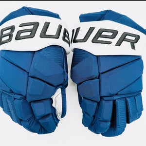 Bauer Vapor Hyperlite Hockey Gloves-13"-Grey Clarino Palms-Custom Short Cuffs