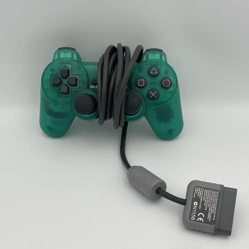 OEM Sony PlayStation PS1 Emerald Green DualShock Analog Controller SCPH-1200
