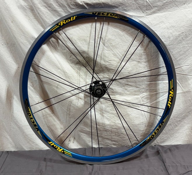 Rolf Vector Comp 20-Bladed Spoke Blue Anodized Aluminum 700C Rear Wheel CLEAN