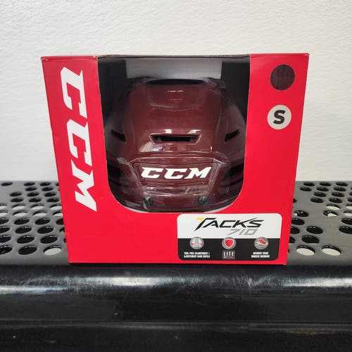 CCM Tacks 710 Helmet - Maroon Small (New)