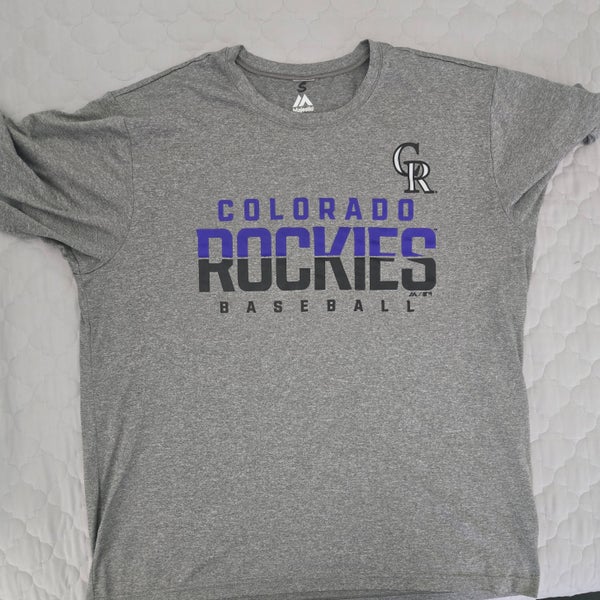 Colorado Rockies Men's L. Shirt. Majestic. 100% polyester.