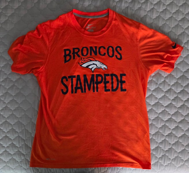 Denver Broncos Men's L. Shirt. Nike Dri-Fit 100% polyester.