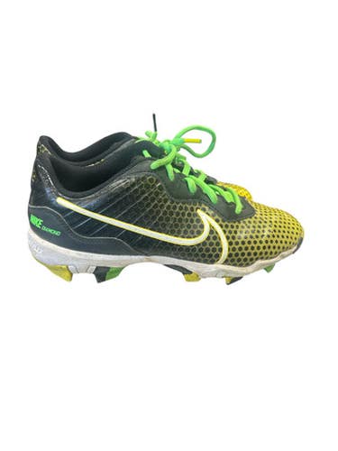 Used Nike DIAMOND BB/SB Cleats Black And Optic Yellow Junior 05.5 11862-S000089721