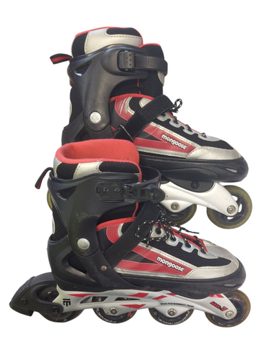 Used Mongoose ABEC-7 BLK/RED 8-9.5 Senior Rec Fitness Skates Black Adjustable 11862-S000089736