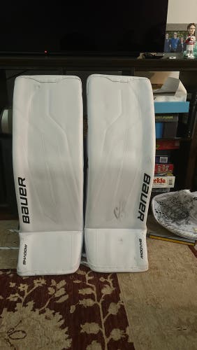 Large Bauer Supreme Shadow Goalie Leg Pads Pro Stock (New)
