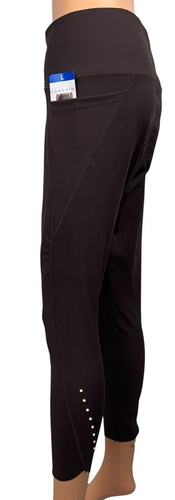 Danskin Ladies Active Size Large Espresso Brown High Rise Legging Pockets Yoga
