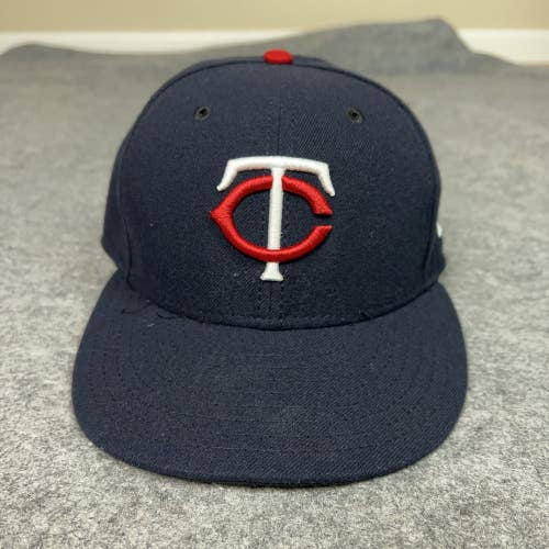 Minnesota Twins Hat Cap Fitted Mens 7 1/8 Blue Red MLB Baseball 59FIFTY New Era