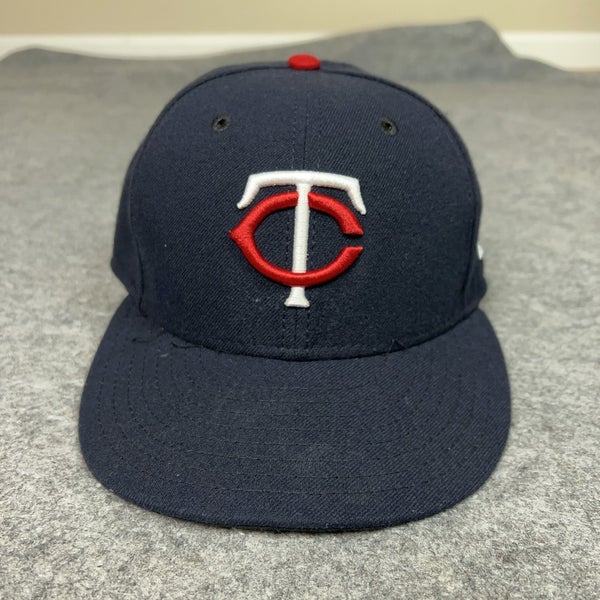 Minnesota Twins Hat Cap Fitted Mens 7 1/8 Blue Red MLB Baseball 59FIFTY New Era
