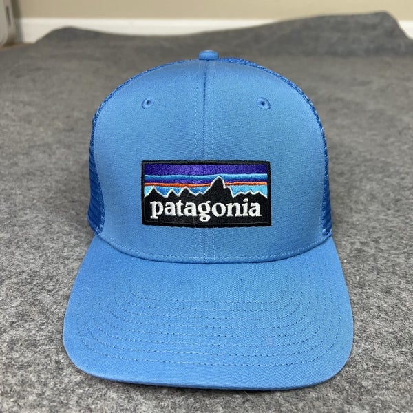 Patagonia Hat Cap Snap Back Blue Mesh Trucker Patch Mens Outdoor Hiking Logo