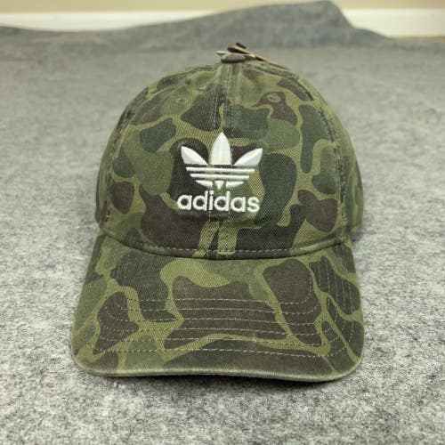 Adidas Hat Cap Strap Back Camo Olive Green Originals Relaxed Trefoil Womens OSFW