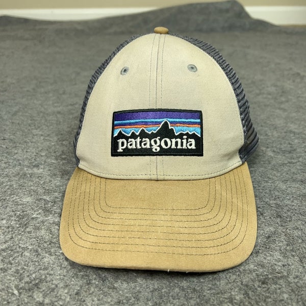 Patagonia Hat Cap Snap Back Tan Gray Mesh Trucker Patch Embroidered Mens Outdoor