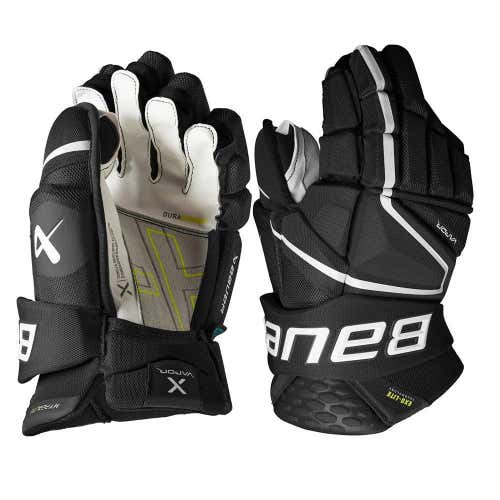 New Bauer Vapor Hyperlite Black and White Gloves 14"