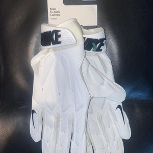 Nike D-Tack 7.0 Football Lineman Padded Gloves, White, XLarge $70.00!!