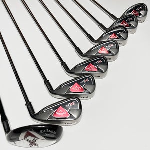 Callaway X24 Iron Set 4H, 5-9, PW, SW Uniflex Steel Shafts Graphite Shaft