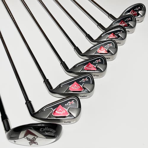 Callaway X24 Iron Set 4H, 5-9, PW, SW Uniflex Steel Shafts Graphite Shaft