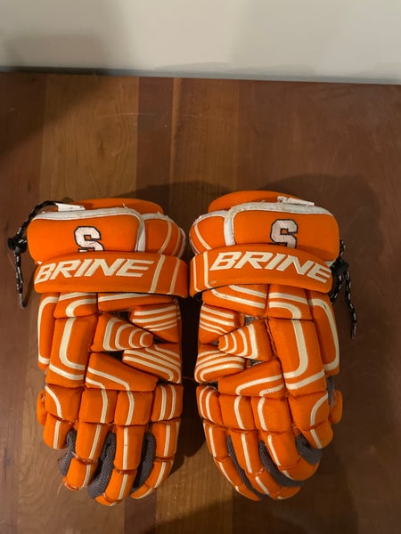 Vintage Brine Lacrosse Gloves - Custom Made For Syracuse - Used Very Lightly - Size 13"