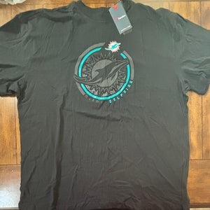 Miami Dolphins Black Graphic T-Shirt Adult 3 XL NWT