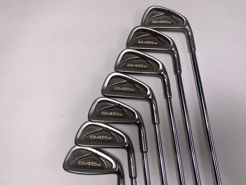 Tommy Armour 845S Silver Scot Iron Set 1-8 Tour Step Stiff Steel No 5 iron RH