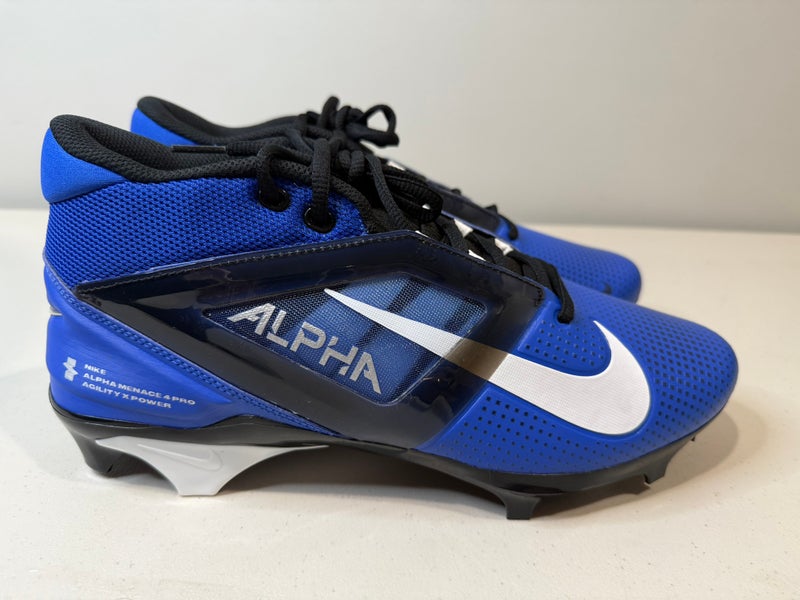 Size 12 Men’s Nike Alpha Menace 4 Pro Football Cleats Royal Blue