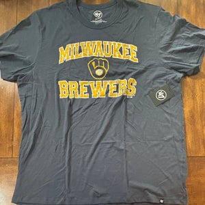 Milwaukee Brewers Fall Navy 47 Brand T-Shirt  Adult XXL