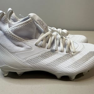 Size 8 Men’s Adidas Adizero Impact Football Cleats White Silver Athletic