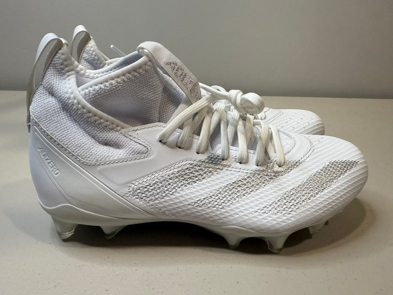 Size 8 Men’s Adidas Adizero Impact Football Cleats White Silver Athletic