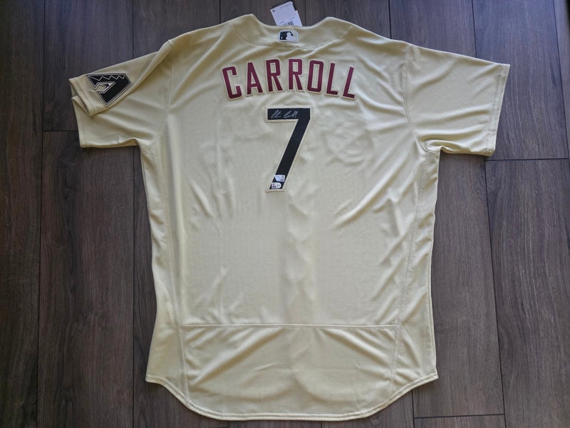 Authentic Arizona Diamondbacks Corbin Carroll Signed City Connect Nike Flex Base Jersey 52 NWT