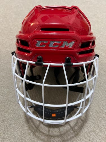 CCM Super Tacks X Senior Hockey Helmet - Red - Medium